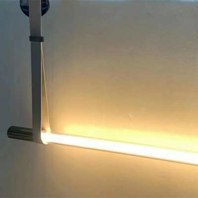 Contemporary Clear Linear Island Light with Adjustable Hanging Length