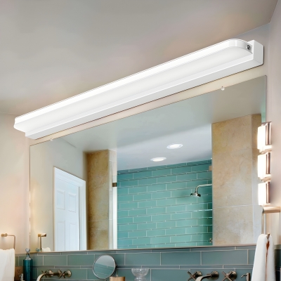 Straight LED Vanity Light with Modern Metal Design for Bathroom