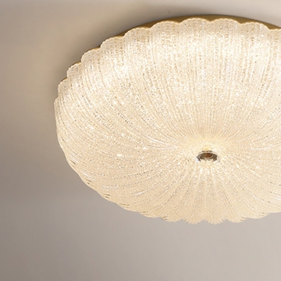 Fashionable Gold LED Flush Mount Ceiling Light with Crystal Shade