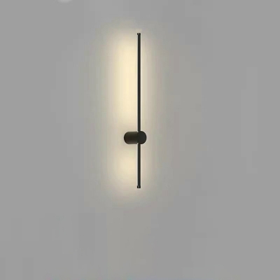 Modern Linear Aluminum LED Wall Lamp with Metal Lampshade for Living Room