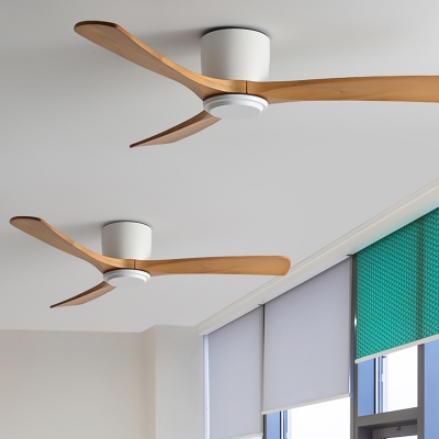 Modern Metal Ceiling Fan with Stepless Dimming Remote Control and Integrated LED Light