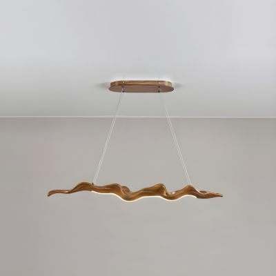 Modern Resin & Metal Dining Room Island Light with Third Gear Light in Simple Design