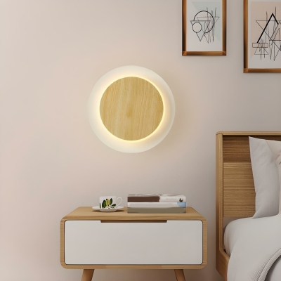 Scandinavian Iron LED Wall Light with Acrylic Shade for Bedroom & Living Room
