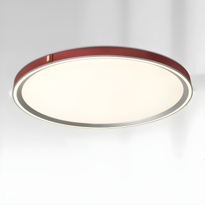 Contemporary Round Flush Mount Ceiling Light with Acrylic Shade for Living Room and Bedroom