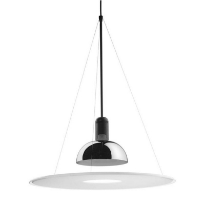 Contemporary Round Pendant Light Adjustable Hanging Length Iron Pendant Light