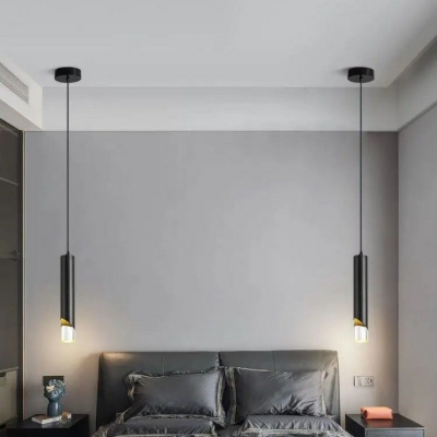 Metal LED Linear Pendant Light with Adjustable Hanging Length for Living Room