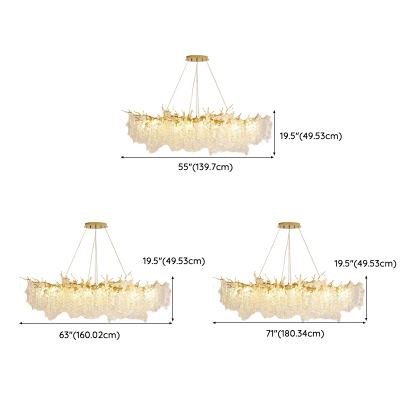 Stunning Gold Crystal Adjustable Hanging Length Chandelier with Aluminum Lamp Body