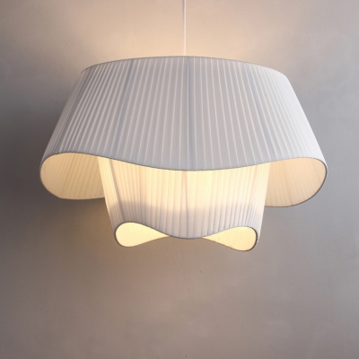Sleek Modern Pendant Light with Fabric Shade for Residential Use