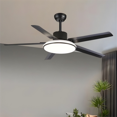 Elegant Metal Ceiling Fan with Remote Control and Dimmable LED Light