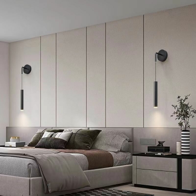 Modern Aluminum Lamp Body LED Wall Lamp with Lampshade for Bedroom