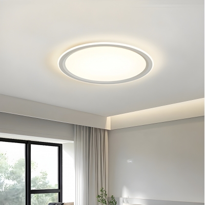 Modern LED Round Shape Ceiling Light with Acrylic Shade in White for Living Room and Bedroom