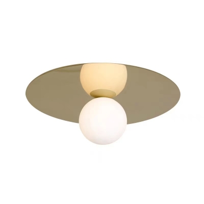 Trendy Elegant No Bulb Included Ceiling Light for Residential Use with Glass Shade