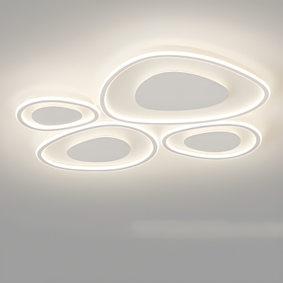 Modern Metal Led Third Gear Light of Dimming Flush Mount Ceiling Light with Acrylic Shade