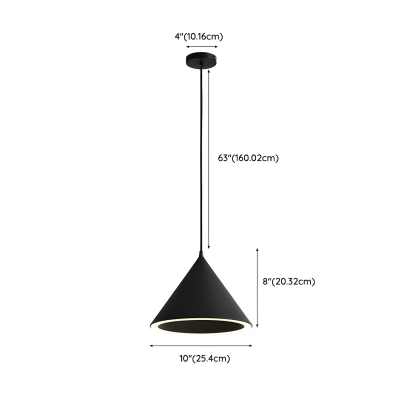 Contemporary LED Triangle Metal Pendant Light with Adjustable Hanging Length and Acrylic Lampshade