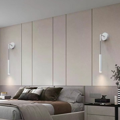 Modern Aluminum Lamp Body LED Wall Lamp with Lampshade for Bedroom