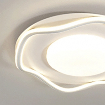 Modern Hardwired Aluminum Flush Mount Ceiling Light with LED Light for Living Room