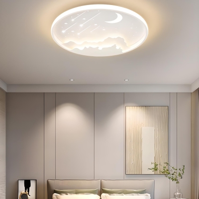 Modern Style LED Iron Ceiling Light with Shade for Living Room and Bedroom