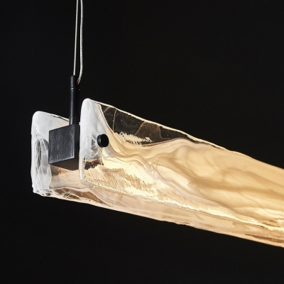 Elegant Modern LED Island Light with Glass Shades and Adjustable Hanging Length