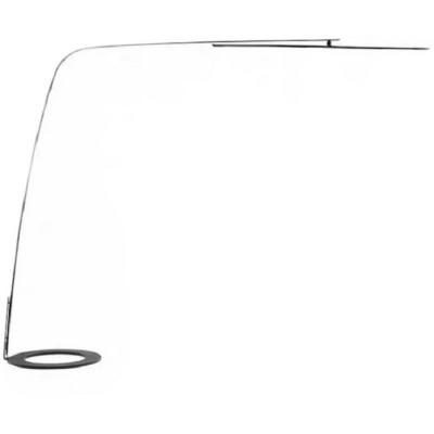 Black Metal Straight Type Modern Floor Lamp with No Bulb Included and Rocker Switch