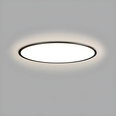 Modern Round Led Flush Mount Ceiling Lights with Silica Gel Shade for Bedroom & Study Room