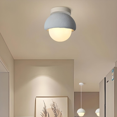 Contemporary Resin Semi-flushmount Ceiling Light for Living Room and Bedroom