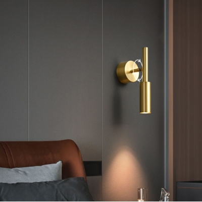 Modern LED Light Rectangle Shape Bronze Wall Lamp Hardwired for Living Room