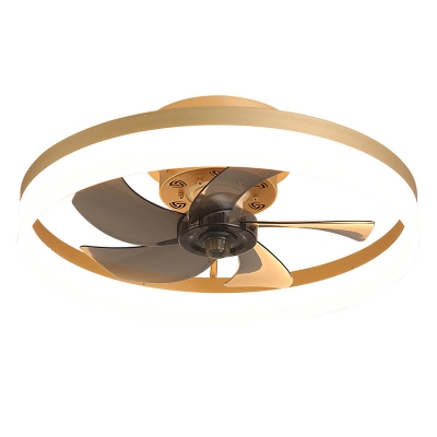 Stylish Clear Blade Ceiling Fan with Remote Control and Dimmable LED Light