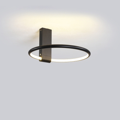Modern Metal LED Semi-Flush Close To Ceiling Light with Silica Gel Shade for Home Use