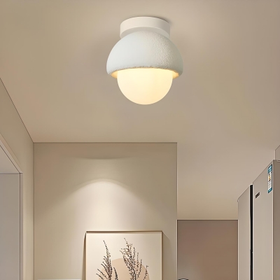Contemporary Resin Semi-flushmount Ceiling Light for Living Room and Bedroom
