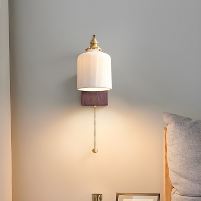 Ceramic Modern Copper Wall Lamp with No Bulb Included in White