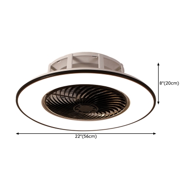 1-Light Remote Control Modern Ceiling Fan with Third Gear Color Temperature