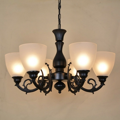 Elegant and Versatile Adjustable Hanging Length Chandelier with Clear Glass Shade