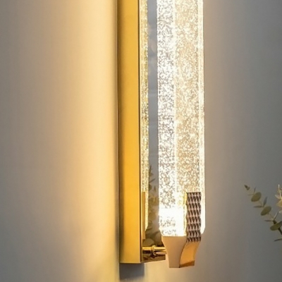 Modern Fashionable Stainless Steel LED Wall Lamp with Crystal Lampshade