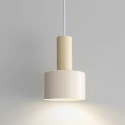 Contemporary Iron Milk White Pendant Light with Adjustable Hanging Length