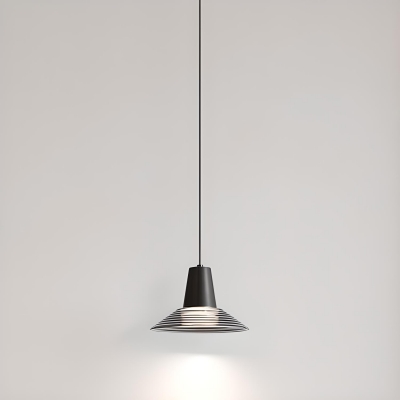 Contemporary Pendant Light with Adjustable Hanging Length and Glass Lampshade