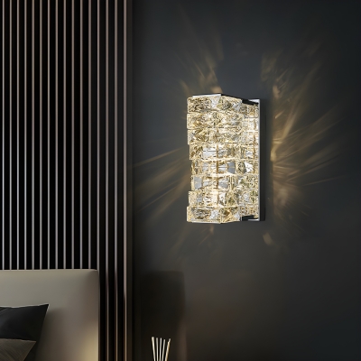 Contemporary Style LED Crystal Lampshade Wall Lamp for Bedroom