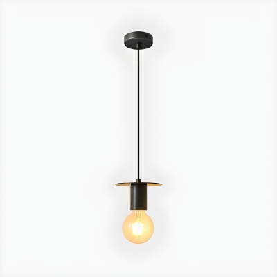 Modern Copper Pendant Light with Adjustable Hanging Length for Bedroom