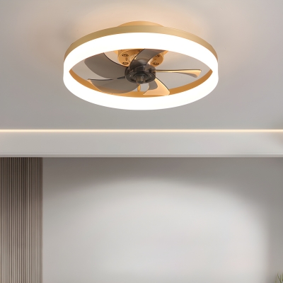 Stylish Clear Blade Ceiling Fan with Remote Control and Dimmable LED Light