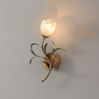 Modern Hardwired Metal Wall Lamp with Ornate Shade and No Bulb Included
