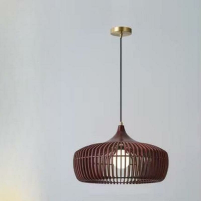 Scandinavian Wood Pendant Light with Adjustable Hanging Length