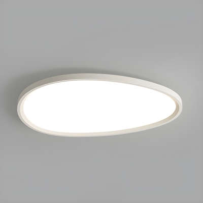 Pebble Shape Living Room and Bedroom Led Flush Mount Ceiling Lights in White with 3 Color Light