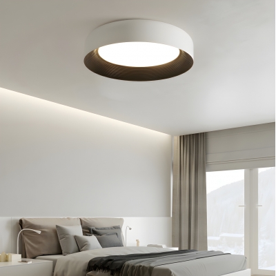 Modern 1-Light Metal Flush Mount Ceiling Light with Acrylic Lampshade