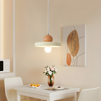 Contemporary Simple Metal Pendant Light with Iron Lampshade for Bedroom