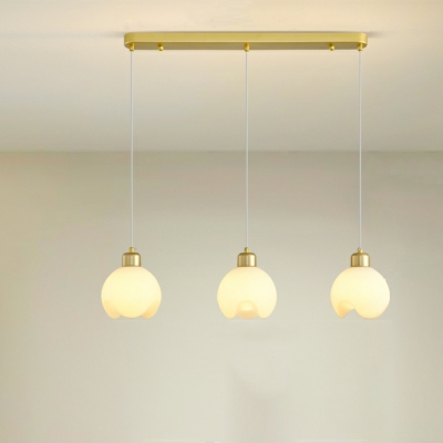 Modern Metal Adjustable Hanging Length Pendant Light with Plastic Shade