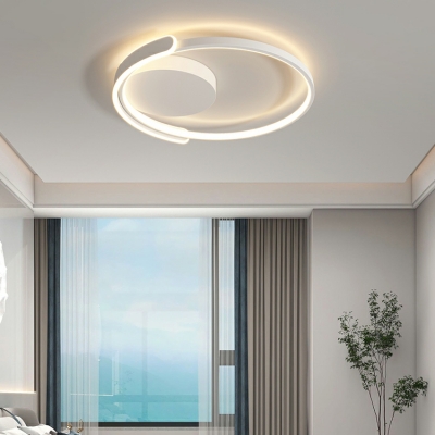 Modern Round Shape Metal Ceiling Light Fixture for Bedroom & Living Room