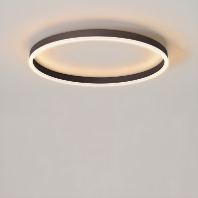 Contemporary Metal Flush Mount Ceiling Light with Round Shape for Bedroom
