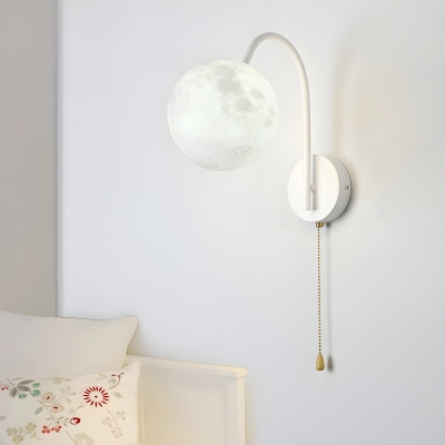Contemporary Metal 1-Light Wall Light with Acrylic Lampshade