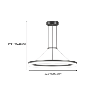 Contemporary Acrylic Lampshade Chandelier with Adjustable Hanging Length