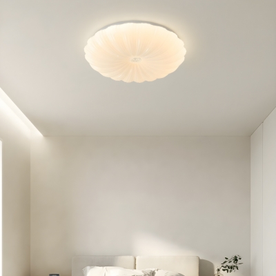 Contemporary Metal Flush Mount Ceiling Light with Acrylic Lampshade