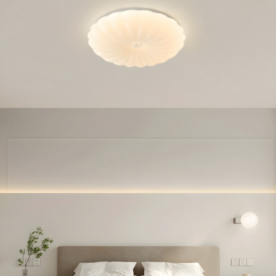 Contemporary Metal Flush Mount Ceiling Light with Acrylic Lampshade